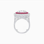 Load image into Gallery viewer, Double Halo Art Deco Style Convertible Ring Pendant with Cushion Cut Center Stone - Shahin Jewelry