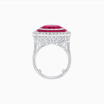 Load image into Gallery viewer, Double Halo Art Deco Style Convertible Ring Pendant with Cushion Cut Center Stone - Shahin Jewelry