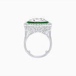 Load image into Gallery viewer, Double Halo Art Deco Style Convertible Ring Pendant with Cushion Cut Center Stone - Shahin Jewelry