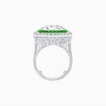 Load image into Gallery viewer, Double Halo Art Deco Style Convertible Ring Pendant with Cushion Cut Center Stone - Shahin Jewelry