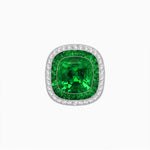 Load image into Gallery viewer, Double Halo Art Deco Style Convertible Ring Pendant with Cushion Cut Center Stone - Shahin Jewelry