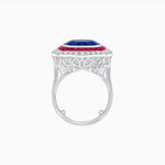 Load image into Gallery viewer, Double Halo Art Deco Style Convertible Ring Pendant with Cushion Cut Center Stone - Shahin Jewelry