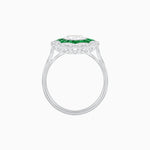 Load image into Gallery viewer, Art Deco Inspired floral Ring with Diamonds