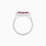 Load image into Gallery viewer, Art Deco Inspired floral Ring with Diamonds