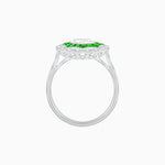 Load image into Gallery viewer, Art Deco Inspired floral Ring with Diamonds
