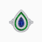 Load image into Gallery viewer, Art Deco Inspired Pear Shape Gemstone Ring
