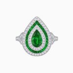 Load image into Gallery viewer, Art Deco Inspired Pear Shape Gemstone Ring