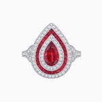 Load image into Gallery viewer, Art Deco Inspired Pear Shape Gemstone Ring