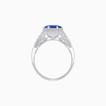 Load image into Gallery viewer, Edwardian Inspired Hexagonal Round Center Mounting Ring - Shahin Jewelry