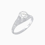Load image into Gallery viewer, Edwardian Inspired Round Center Filigree Mounting Ring - Shahin Jewelry