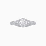Load image into Gallery viewer, Edwardian Inspired Round Illusion-Set Diamond Filigree Ring - Shahin Jewelry
