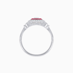 Load image into Gallery viewer, Elegant Art Deco - Inspired Halo Ring with Cushion Cut Center (Mounting) - Shahin Jewelry
