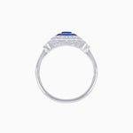 Load image into Gallery viewer, Elegant Art Deco - Inspired Halo Ring with Cushion Cut Center (Mounting) - Shahin Jewelry