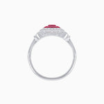 Load image into Gallery viewer, Elegant Art Deco - Inspired Halo Ring with Cushion Cut Center (Mounting) - Shahin Jewelry