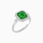 Load image into Gallery viewer, Elegant Art Deco - Inspired Halo Ring with Cushion Cut Center (Mounting) - Shahin Jewelry