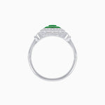 Load image into Gallery viewer, Elegant Art Deco - Inspired Halo Ring with Cushion Cut Center (Mounting) - Shahin Jewelry