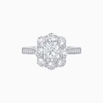 Load image into Gallery viewer, Elegant Emerald Cut Cluster Ring with Vintage Flair - Mounting - Shahin Jewelry