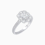 Load image into Gallery viewer, Elegant Emerald Cut Cluster Ring with Vintage Flair - Mounting - Shahin Jewelry