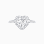 Load image into Gallery viewer, Elegant Heart - Shaped Halo Mounting Ring with Diamond Accents - Shahin Jewelry