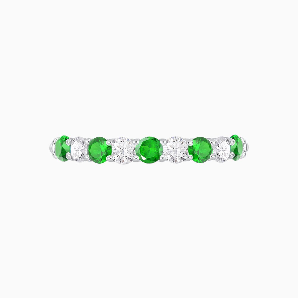 Emerald Brilliance 9-Stone Diamond Band Ring - Shahin Jewelry