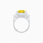 Load image into Gallery viewer, Emerald-Cut Engagement Ring with Tapered Baguette Fan Sides - Shahin Jewelry