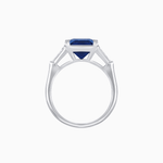 Load image into Gallery viewer, Emerald-Cut Engagement Ring with Tapered Baguette Side Stones - Shahin Jewelry