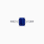 Load image into Gallery viewer, Emerald Cut Three-Stone Art Deco Inspired Engagement Ring - Shahin Jewelry