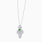 Load image into Gallery viewer, Fleur de Lis Vintage Style Diamond Pendant - Shahin Jewelry