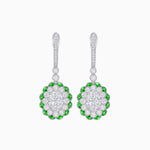 Load image into Gallery viewer, Floral Art Deco Style Dangle Earrings - Shahin Jewelry