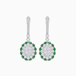 Load image into Gallery viewer, Floral Art Deco Style Dangle Earrings - Shahin Jewelry