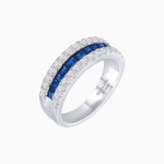 Load image into Gallery viewer, Gemstone and Diamond Band - Shahin Jewelry