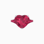 Load image into Gallery viewer, Heart Shape Ring with Diamond Accents - Shahin Jewelry