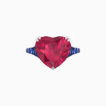 Load image into Gallery viewer, Heart Shape Ring with Diamond Accents - Shahin Jewelry