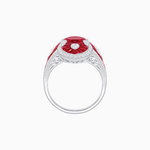 Load image into Gallery viewer, intage - Inspired Statement Mounting Ring with Diamond & Gemstone Accents - Shahin Jewelry