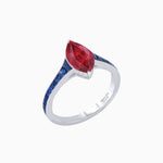 Load image into Gallery viewer, Marquise Center Mounting Engagement Ring with Accent Diamonds - Shahin Jewelry