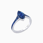 Load image into Gallery viewer, Marquise Center Mounting Engagement Ring with Accent Diamonds - Shahin Jewelry