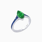 Load image into Gallery viewer, Marquise Center Mounting Engagement Ring with Accent Diamonds - Shahin Jewelry