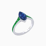 Load image into Gallery viewer, Marquise Center Mounting Engagement Ring with Accent Diamonds - Shahin Jewelry