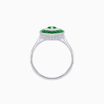 Load image into Gallery viewer, Marquise Cut Center Stone Double Halo Ring Mounting with Calibre Cut Gemstone Halo - Shahin Jewelry