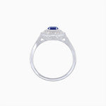 Load image into Gallery viewer, Marquise Diamond Double Halo Ring with Baguette Frame - Shahin Jewelry