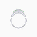 Load image into Gallery viewer, Marquise Halo Vintage - Inspired Mounting Ring with Diamond & Gemstones - Shahin Jewelry