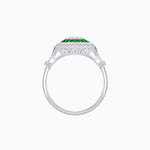 Load image into Gallery viewer, Marquise Halo Vintage - Inspired Mounting Ring with Diamond & Gemstones - Shahin Jewelry