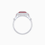 Load image into Gallery viewer, Marquise Halo Vintage - Inspired Mounting Ring with Diamond & Gemstones - Shahin Jewelry
