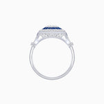 Load image into Gallery viewer, Marquise Halo Vintage - Inspired Mounting Ring with Diamond & Gemstones - Shahin Jewelry