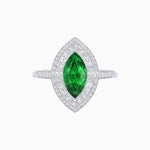 Load image into Gallery viewer, Marquise - Inspired Double Halo Diamond Engagement Ring Mounting - Shahin Jewelry