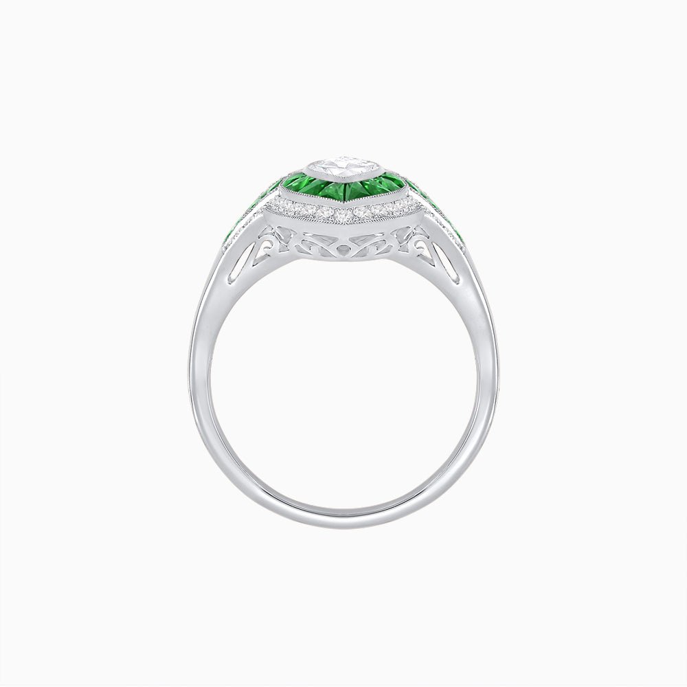 Marquise Shape Art Deco Style - Shahin Jewelry