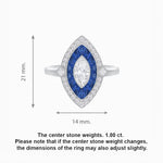 Load image into Gallery viewer, Marquise Shape Art Deco Style Diamond Ring - Shahin Jewelry