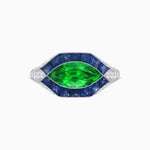 Load image into Gallery viewer, Marquise Shape Art Deco Style With Gemstone - Shahin Jewelry