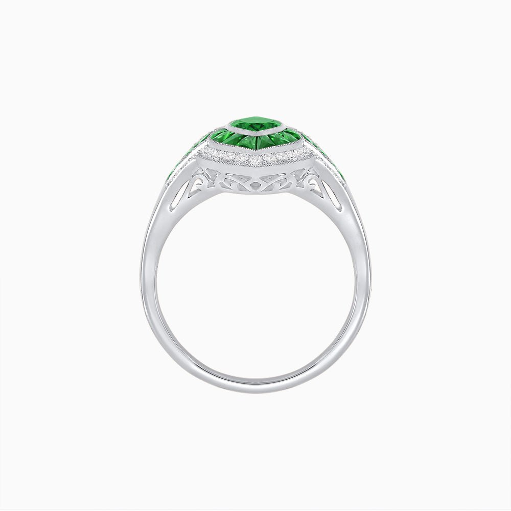 Marquise Shape Art Deco Style with Gemstone - Shahin Jewelry