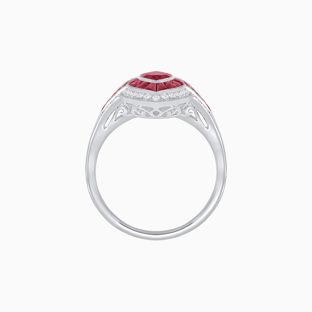 Marquise Shape Art Deco Style with Gemstone - Shahin Jewelry